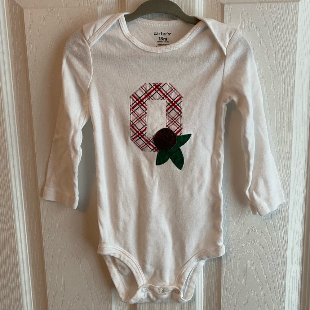New Without Tags Carter’s Ohio College One Piece Bodysuit Long Sleeve 18 Months